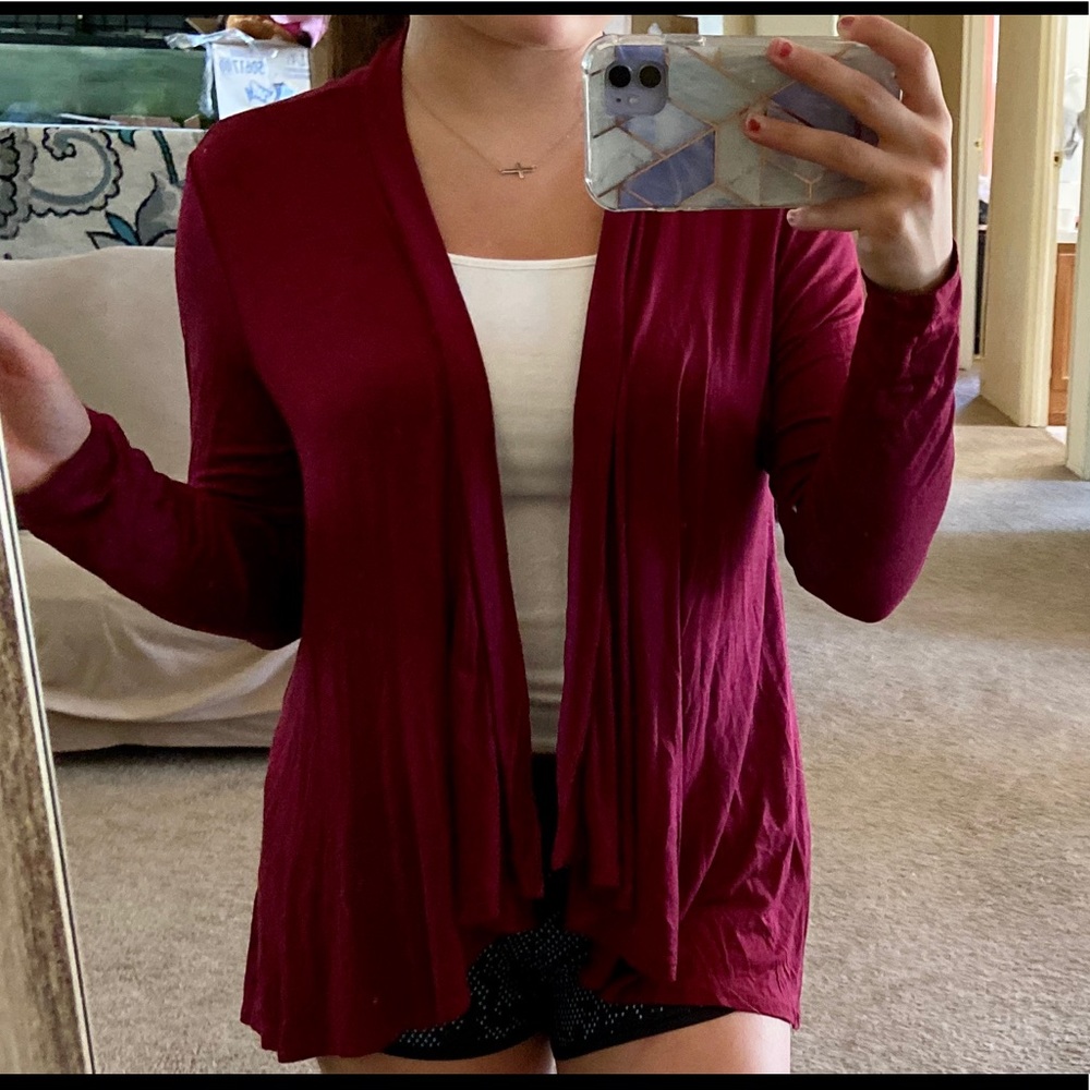 NWOT Burgundy cardigan!